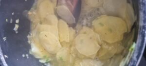 Locro de Papas Vegano con chochos. Preparación.