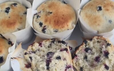 MUFFINS VEGANOS DE MORTIÑOS, LIMON Y TOFU