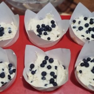 Muffins Veganos con Mortiños, Limón y Tofu. Preparación.