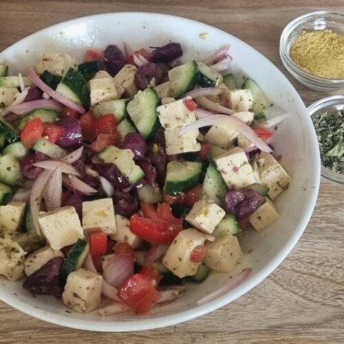 Ensalada Griega Vegana: Receta.